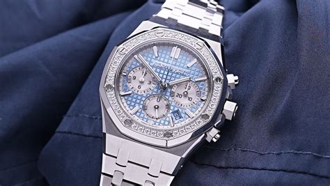 audemars piguet royal oak with baguette diamonds|Audemars Piguet diamond bezel.